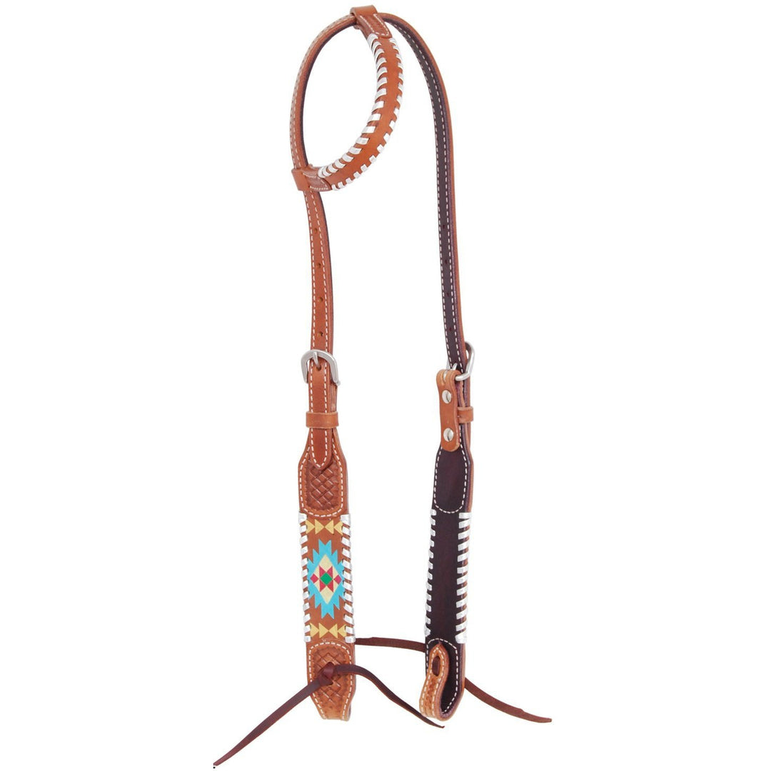 Rafter T Ranch Painted Aztec Collection Single Ear Headstall