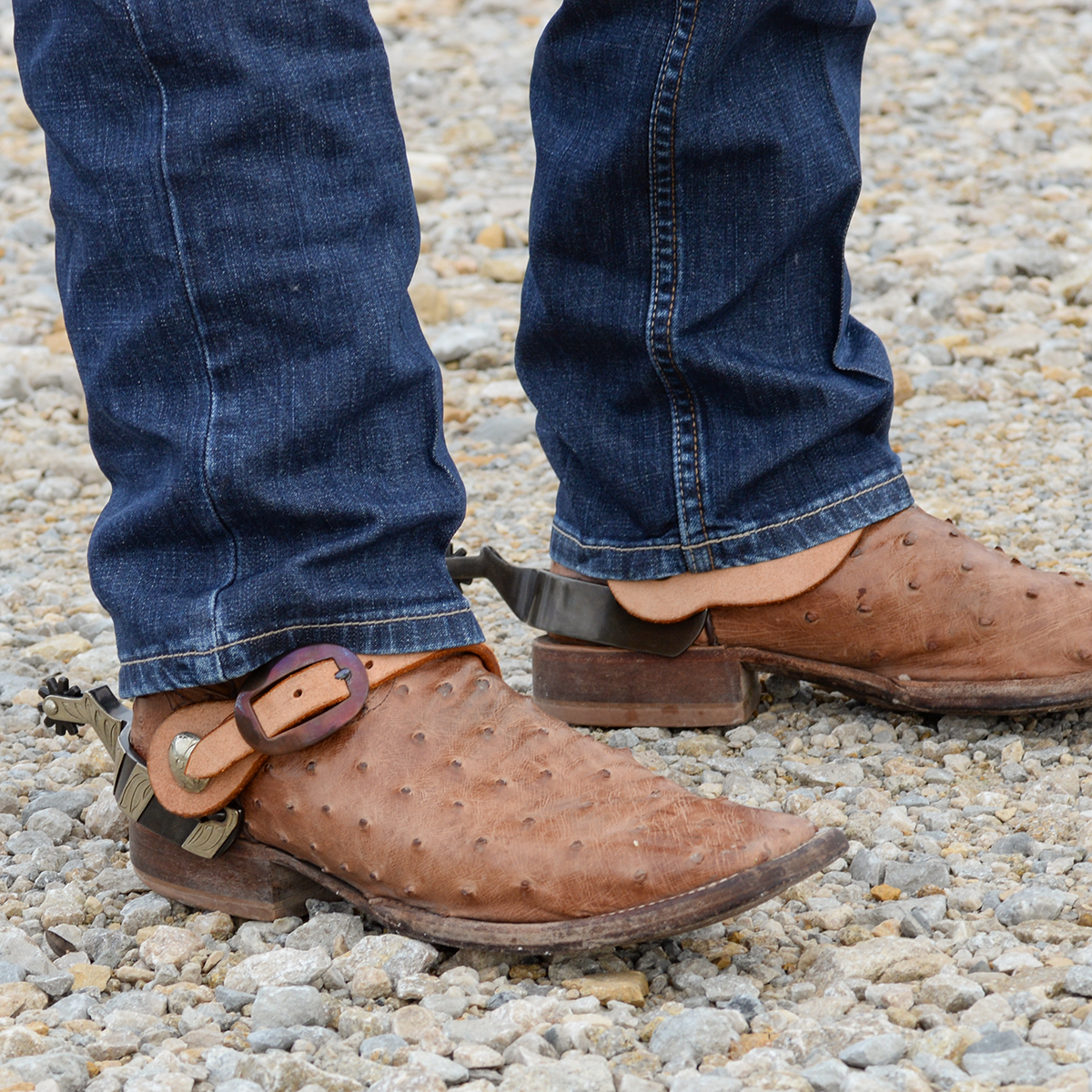 Martin Saddlery Weathered Antique Cowboy Spur Straps with Basket Stamping main image 1