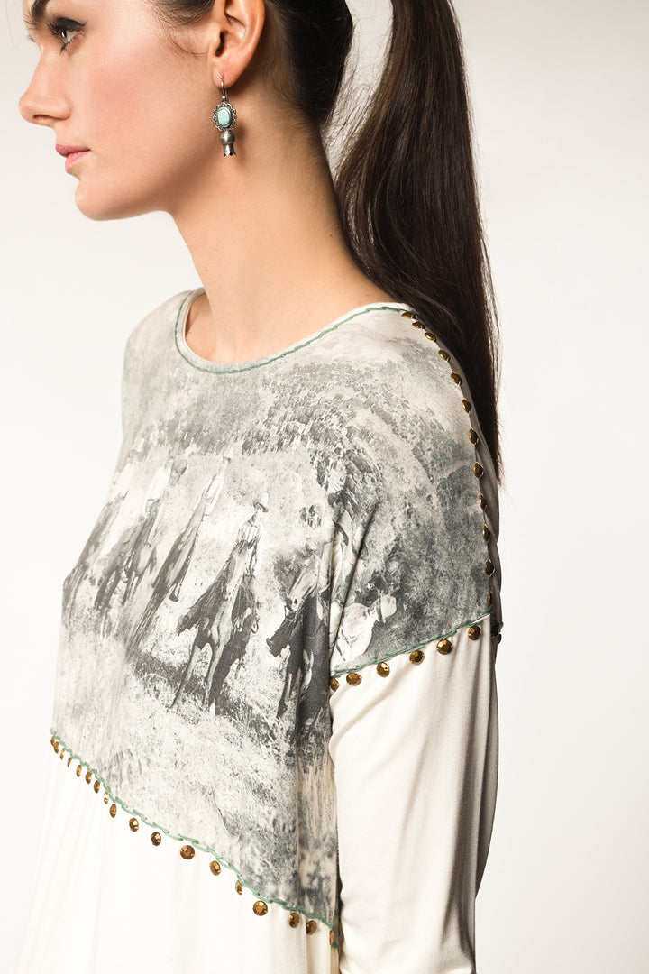 Double D Ranchwear Point Swing Flank and Drop Top