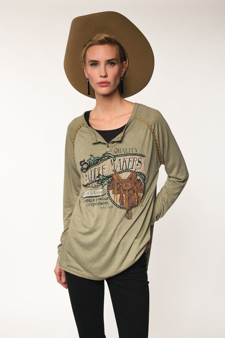 Double D Ranchwear Saddle Makers Top