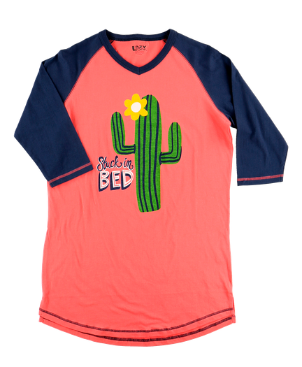 Lazy One Womens Stuck in Bed Tall Tee