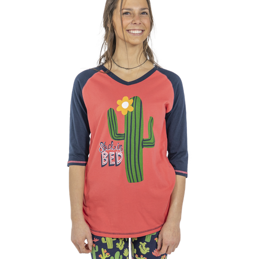 Lazy One Womens Stuck in Bed Tall Tee