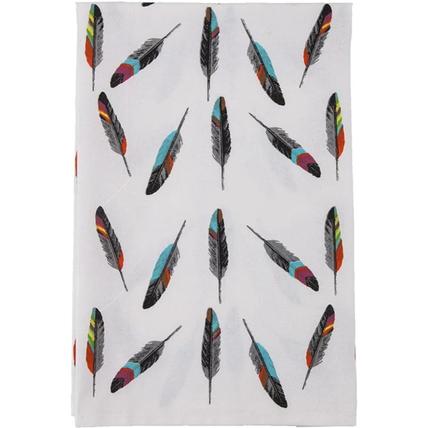 Tossed Feather Southwestern Tea Towel