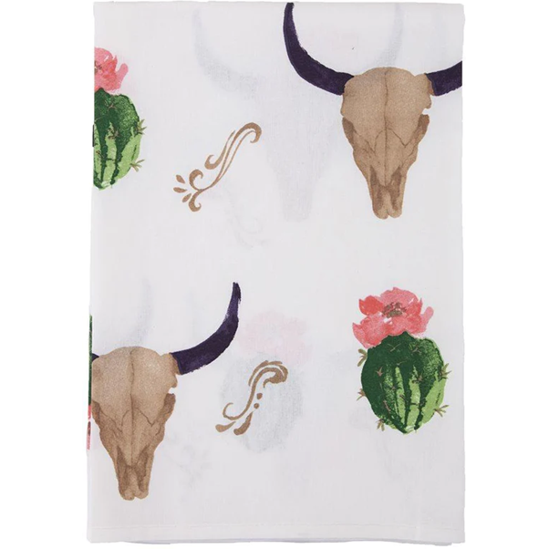 Skull and Cactus Tea Towel
