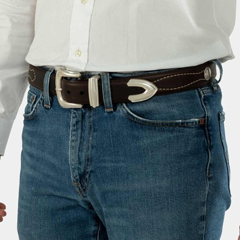 Vintage Bison Dalton Belt-Dark Chocolate