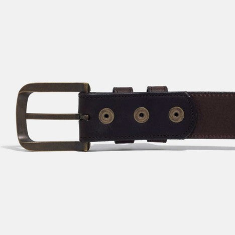 Vintage Bison Calhoun Belt-Dark Chocolate
