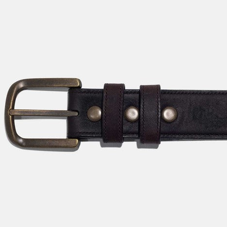Vintage Bison Calhoun Belt-Dark Chocolate