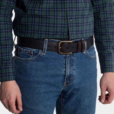 Vintage Bison Calhoun Belt-Dark Chocolate