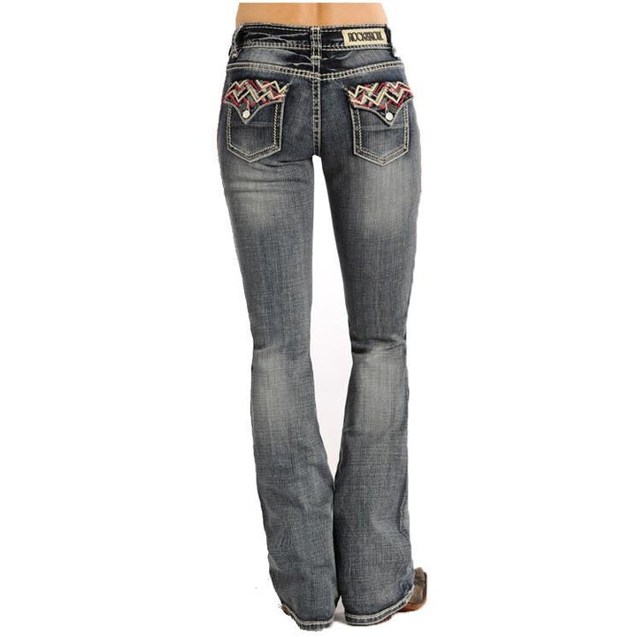 Panhandle Slim Mid Rise Rock&Roll Cowgirl - LT Vintage Wash Boot Cut Jean - West 20 Saddle Co.