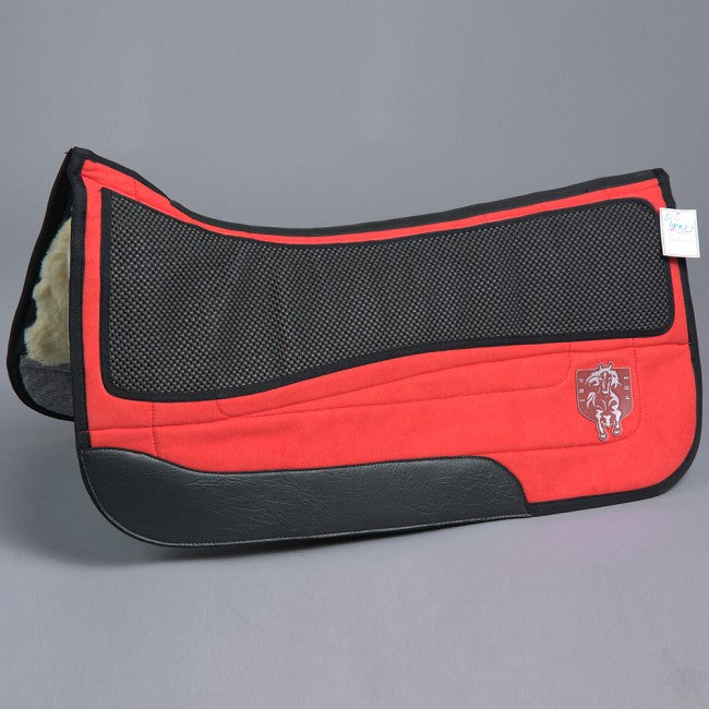 Pacific Rim International Red Equu Suede Western Saddle Pad