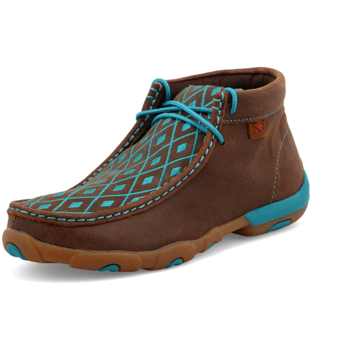 Twisted X Women's Brown and Turquoise Chukka Driving Moc