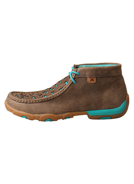 Twisted X Women's Chukka Driving Moc-Bomber/Turquoise