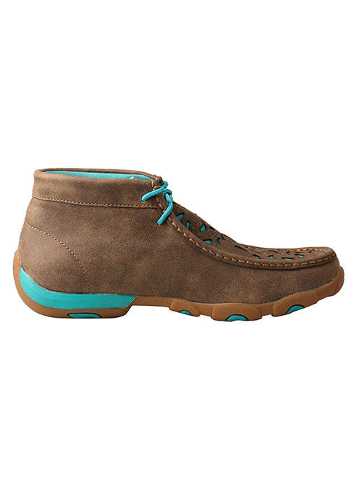 Twisted X Women's Chukka Driving Moc-Bomber/Turquoise