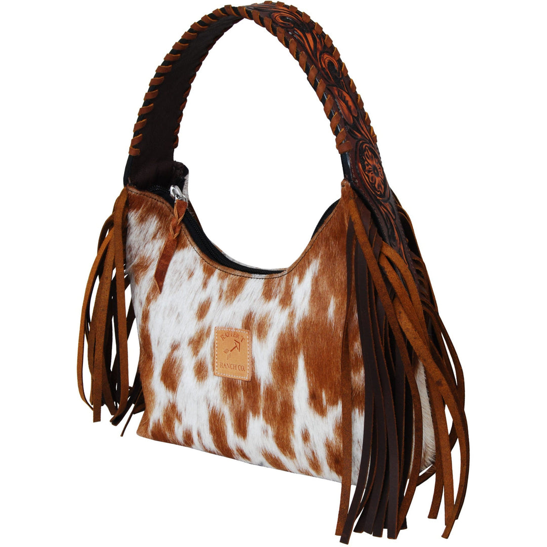 Rafter T Ranch Brown and White Hobo Bag-Concealed Carry