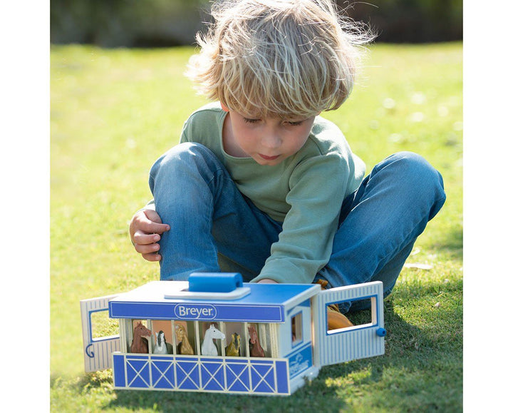 Breyer Farms Wood Carry Stable Playset