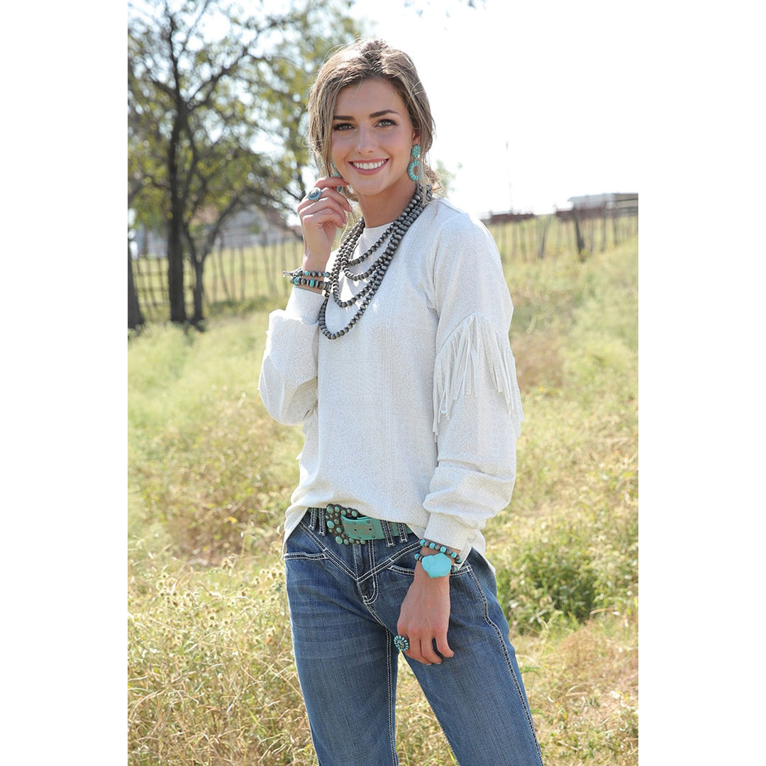 Cruel Women's French Terry Fringe Top