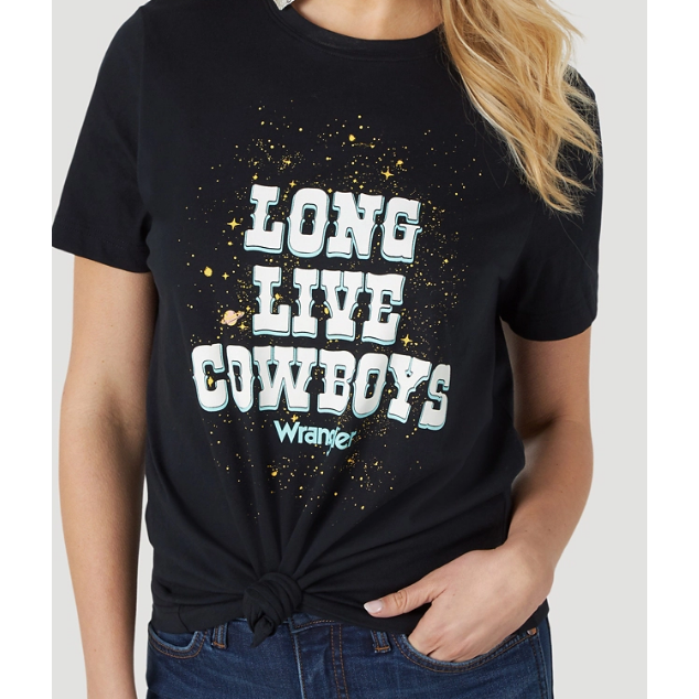 Wrangler Women's Retro Short Sleeve Long Live Cowboys Tee