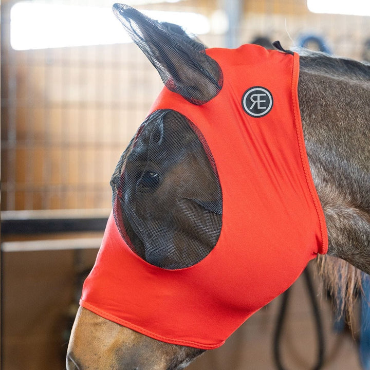 Lycra Fly Mask With Ears-Red