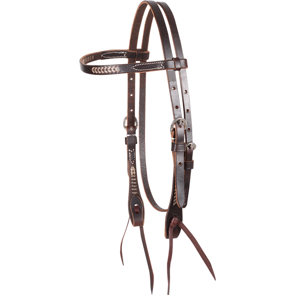 Martin Chocolate Rawhide Browband Headstall