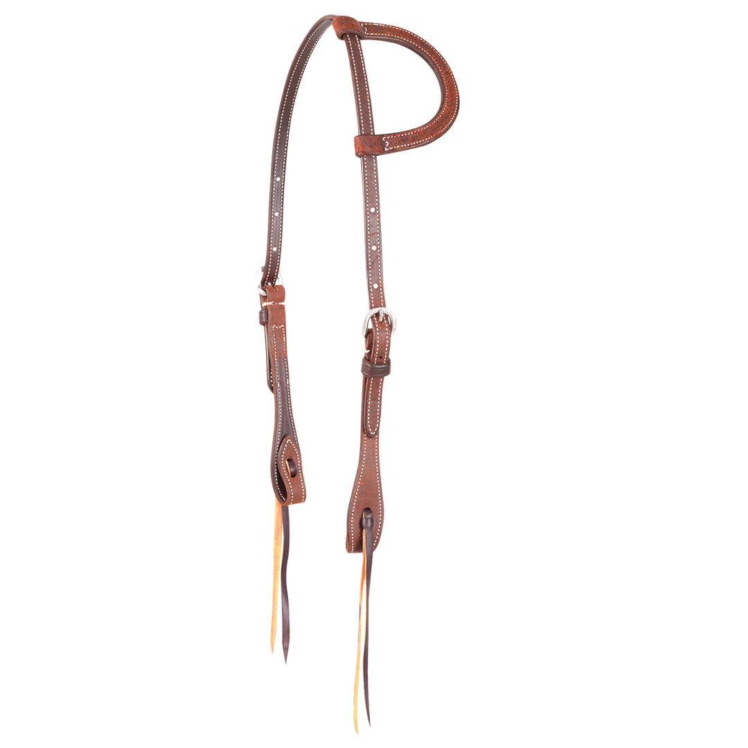 Martin Chestnut Roughout Headstall - West 20 Saddle Co.