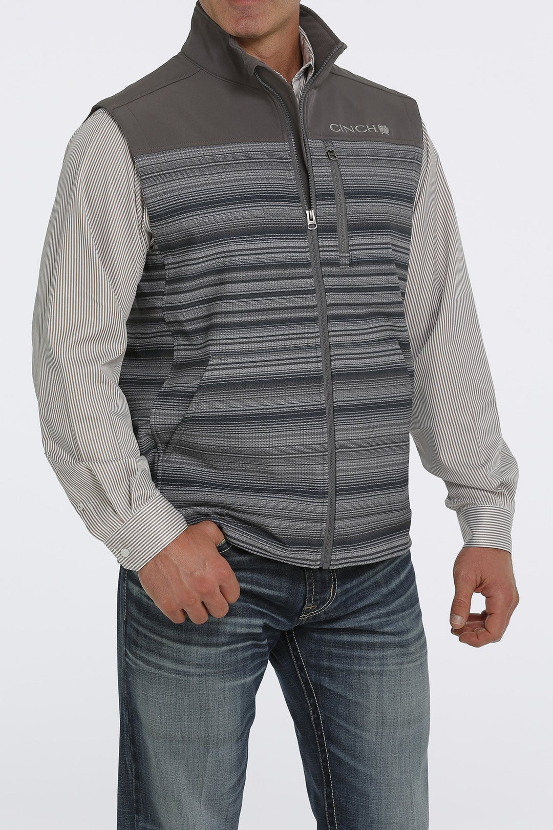 Cinch Men's Gray Bonded Vest