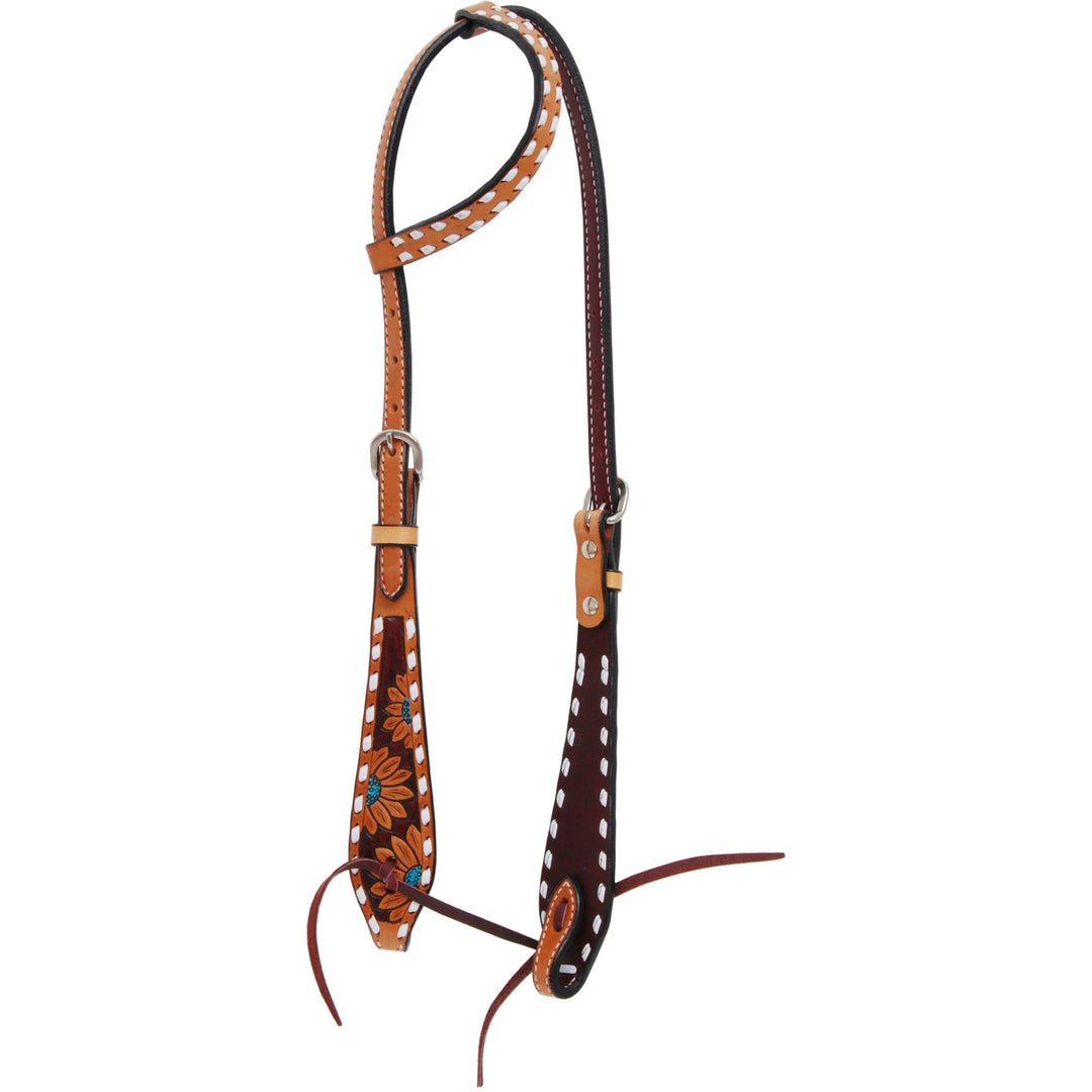 Rafter T Ranch Turquoise Sunflower Single Ear Headstall