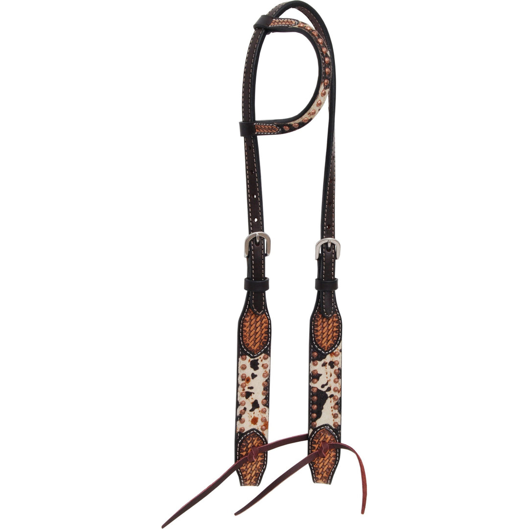 Rafter T Ranch Peppered Hide Single Ear Headstall