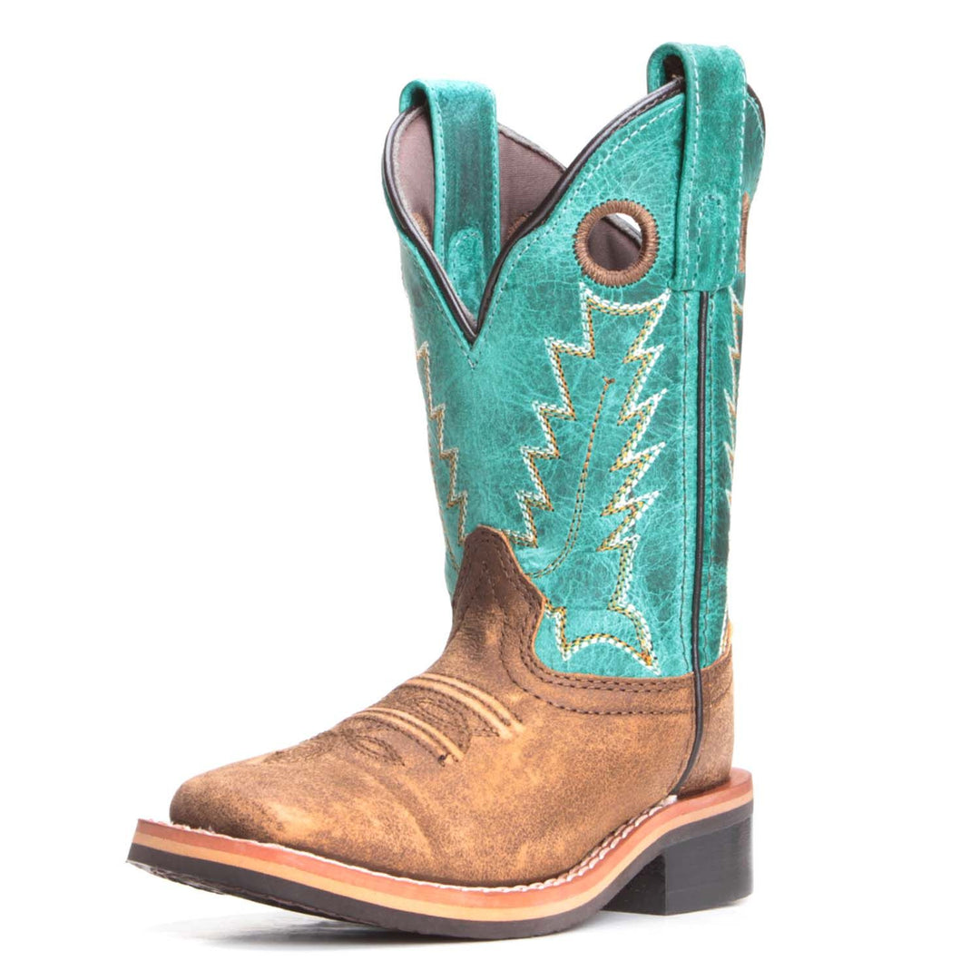 Smoky Mountain Brown and Turquoise Children's Boots