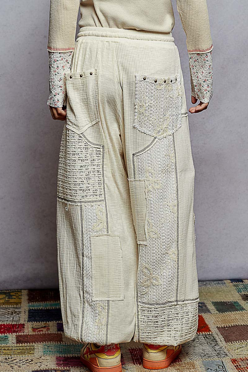 POL Women's Natural Relaxed Rib Pant