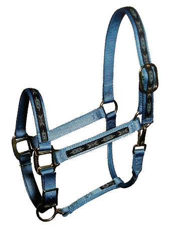 Triple E Nylon Halter with Overlay and Snap