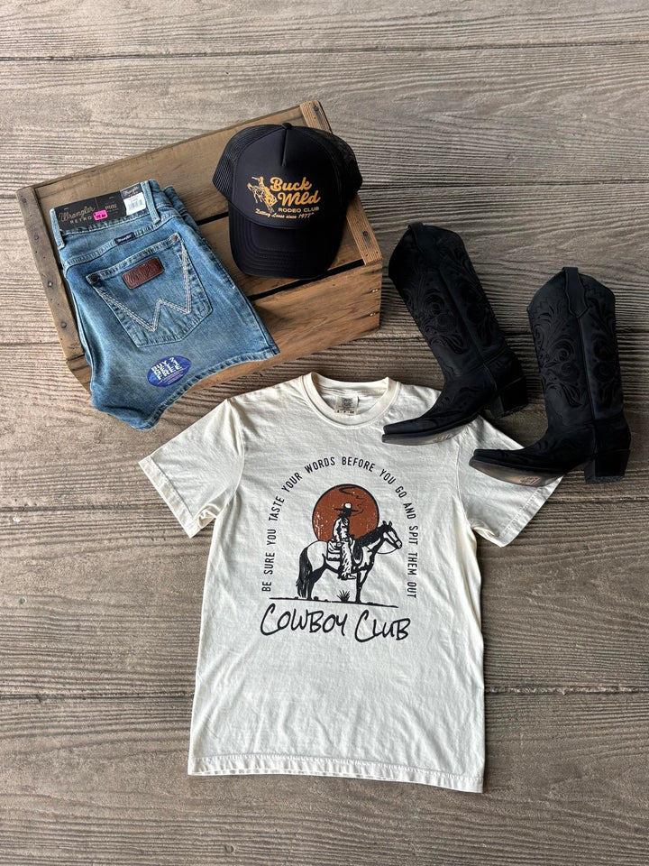 Howdy Hanny Women's Ivory Cowboy Club Tee