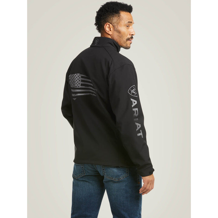 Ariat Men's Black Logo 2.0 Patriot Softshell Jacket