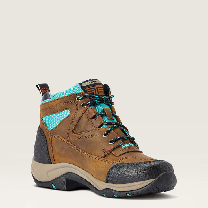 Ariat Women's Brown and Turquoise Terrain Waterproof Boot