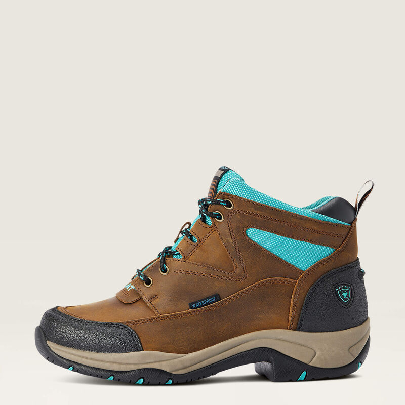 Ariat Women's Brown and Turquoise Terrain Waterproof Boot