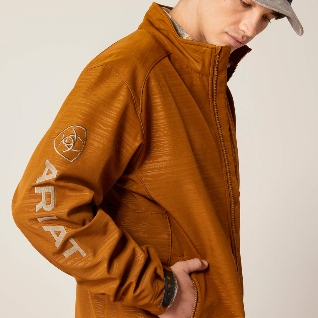 Ariat Men's Embossed Chestnut Logo 2.0 Softshell Jacket