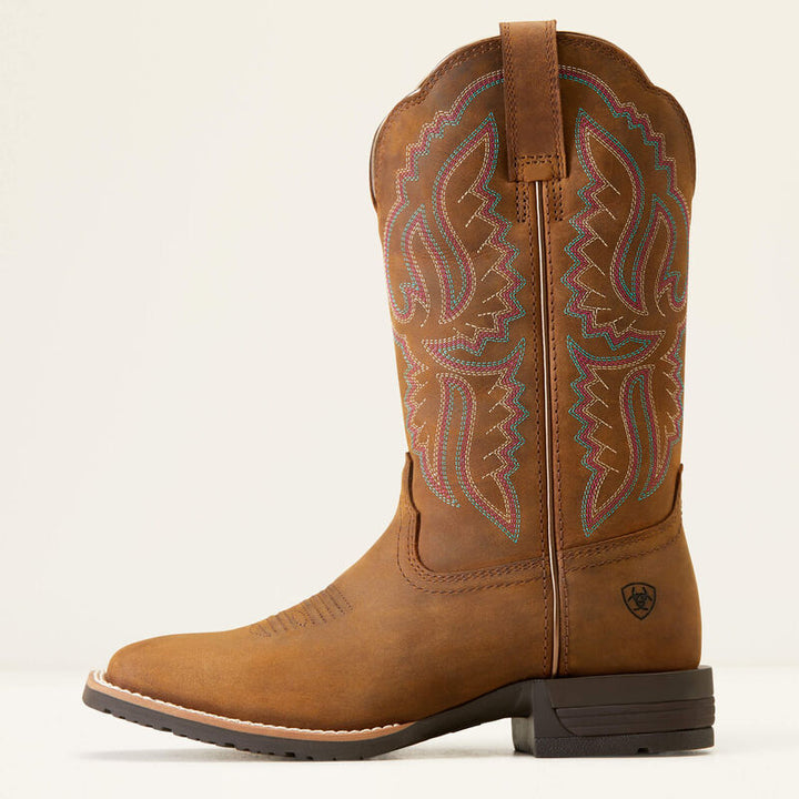 Ariat Women's Distressed Tan Hybrid Ranchwork Boot