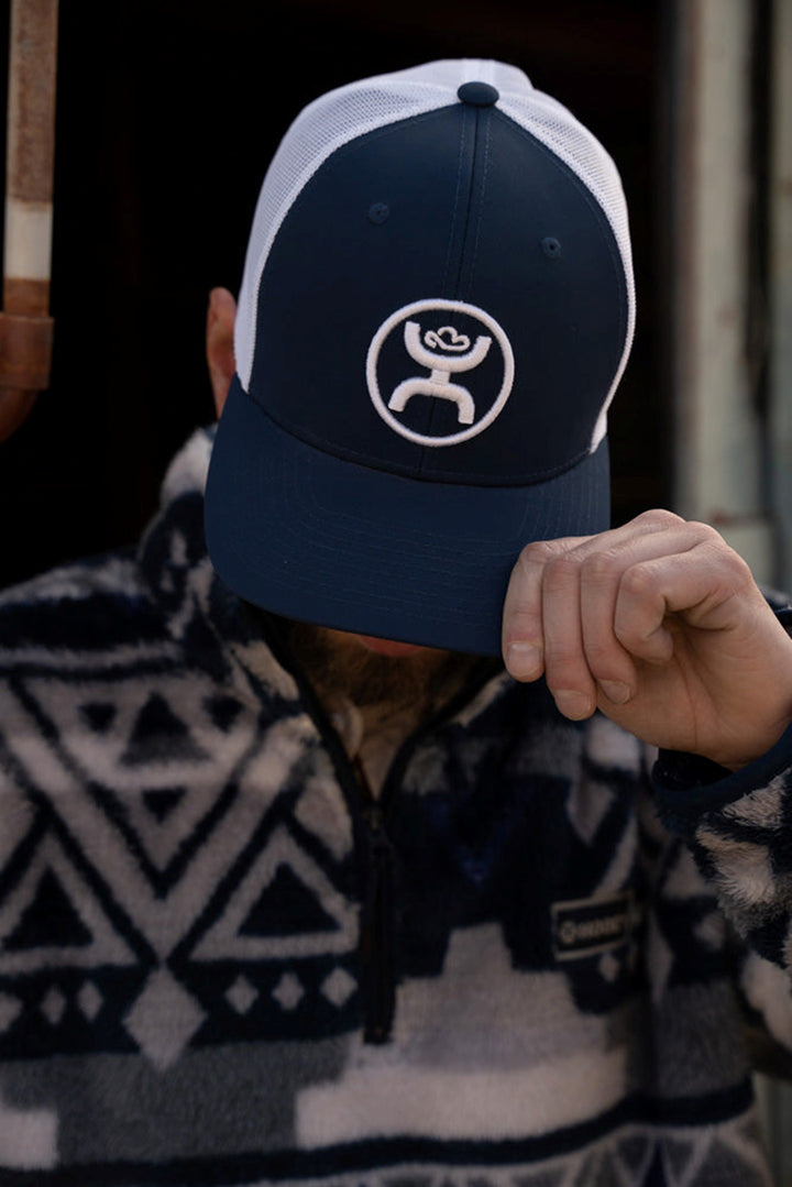 Hooey Navy and White O Classic Ball Cap