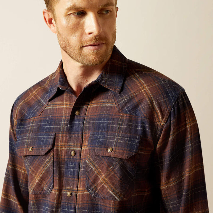 Ariat Men's Dark Brown Harleigh Retro Fit Shirt