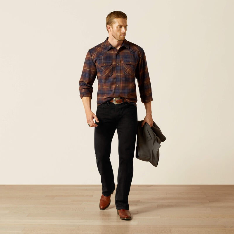 Ariat Men's Dark Brown Harleigh Retro Fit Shirt