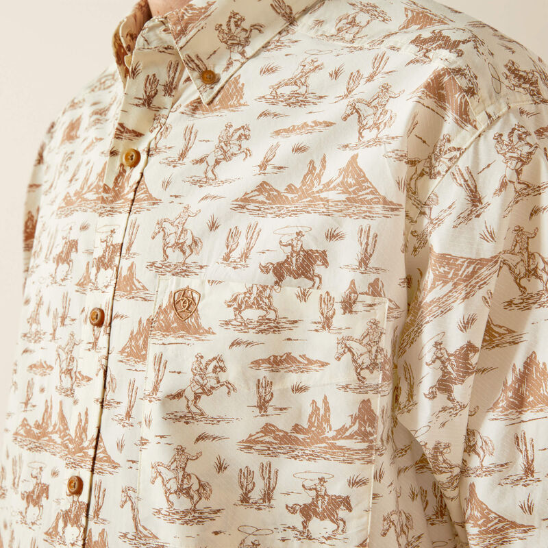 Ariat Men's Cream Saint Classic Fit Shirt