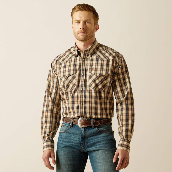 Ariat Men's Cream Wrinkle Free Ethan Classic Fit Shirt