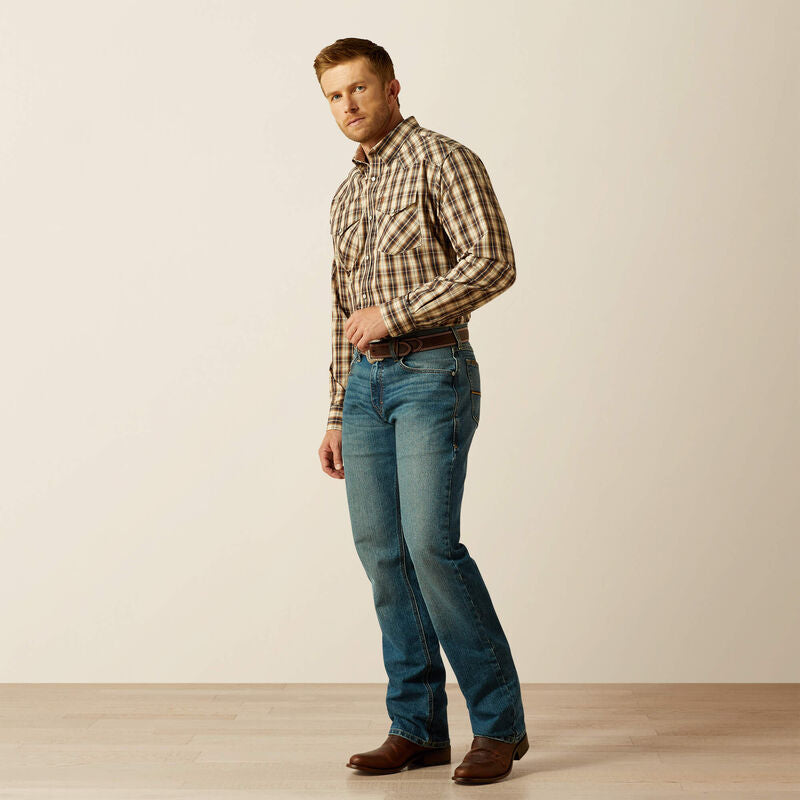 Ariat Men's Cream Wrinkle Free Ethan Classic Fit Shirt