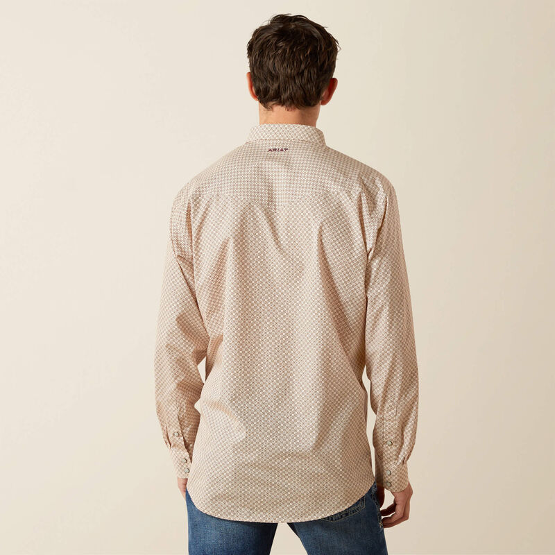 Ariat Men's Off White Wrinkle Free Eddie Classic Fit Shirt