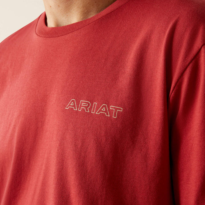 Ariat Men's Brick Red Patriot Buffalo Coin Tee