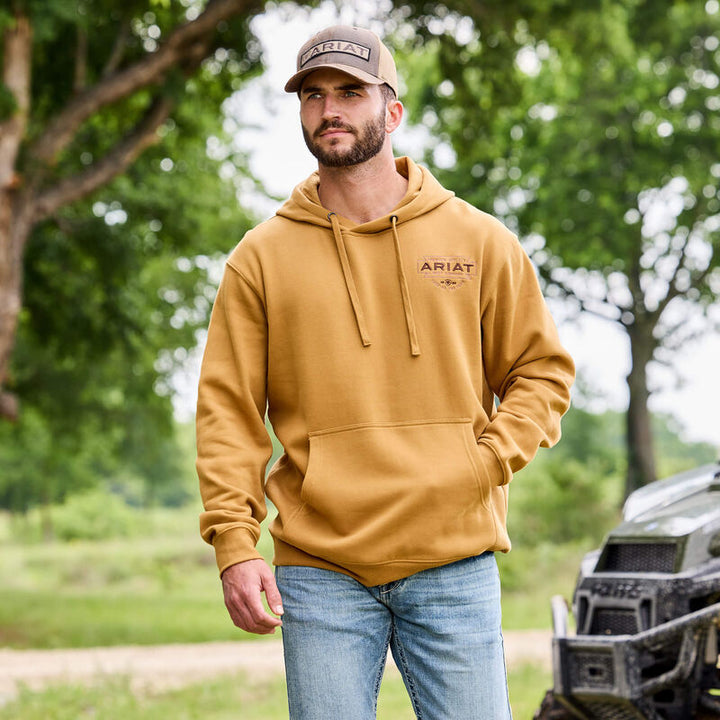 Ariat Men's Bone Brown Southwest Simple Buckle Hoodie
