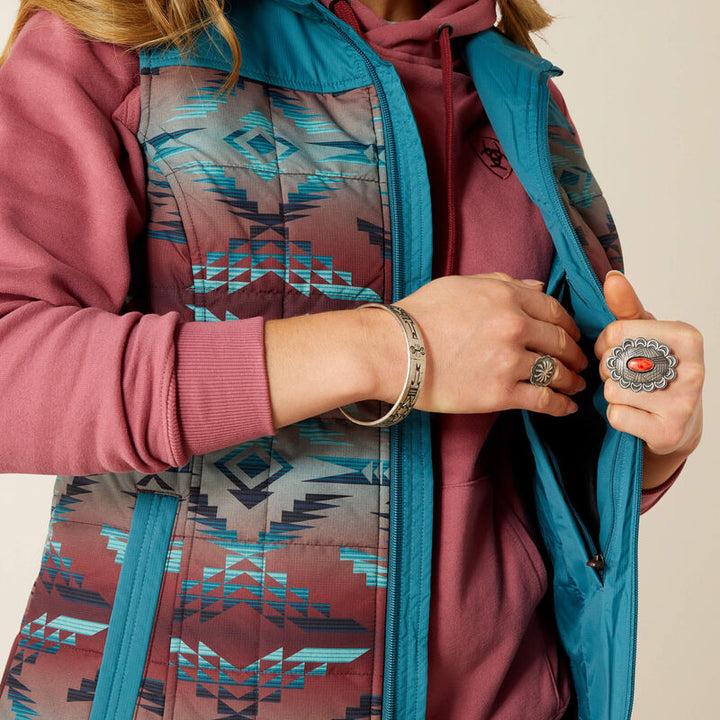 Ariat Women's Dragonfly Inez Blanket Print REAL Crius Vest