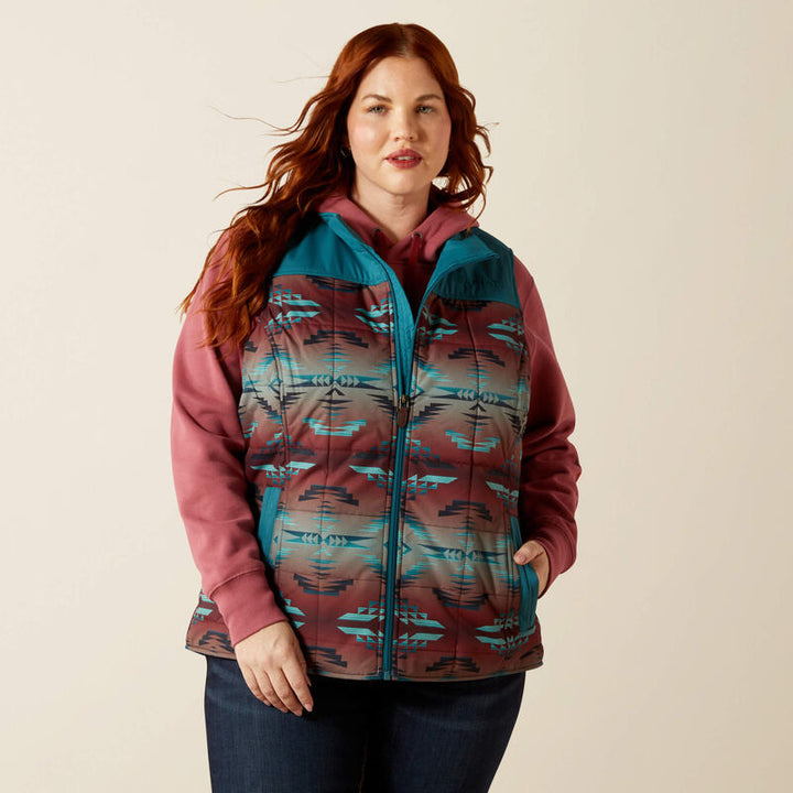 Ariat Women's Dragonfly Inez Blanket Print REAL Crius Vest