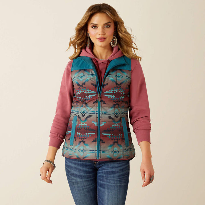 Ariat Women's Dragonfly Inez Blanket Print REAL Crius Vest
