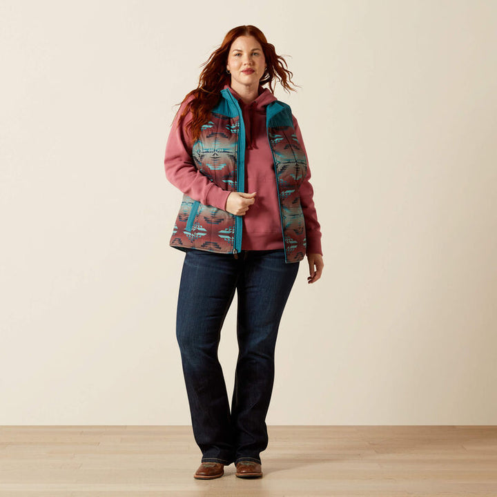 Ariat Women's Dragonfly Inez Blanket Print REAL Crius Vest