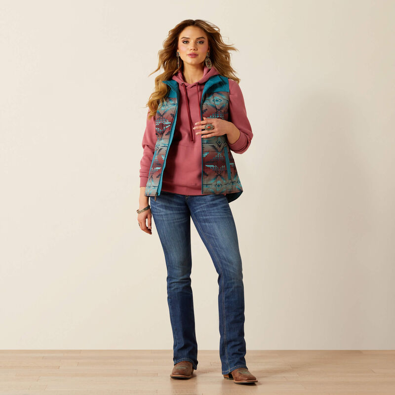 Ariat Women's Dragonfly Inez Blanket Print REAL Crius Vest